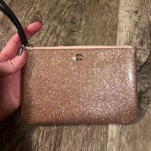 Kate Spade small glitter clutch